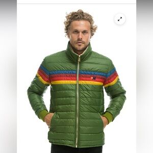 Aviator Nation 4 Stripe Garden Green Jacket